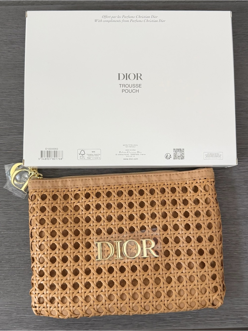 Dior 2026 GWP Woven Rattan Style Clutch Bag - Picture 6 of 7